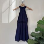 Lulus  Lace Edge Cutout Waist Mini Dress Sleeveless High Neck Zip Up USA Made EUC Photo 1