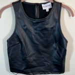 Olive & Oak ✨  Black Faux Leather Tank Top XS NWT Photo 0