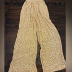 American Eagle  Pants Women’s Small Flowy Soft Beach Floral Pants Yellow White Photo 2