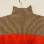 THML  Color Block Sweater Orange Brown Photo 1