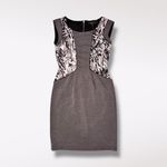 BCBG MaxAzria Gray Ponte Work Sheath Dress Size Small Photo 8