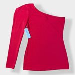 Bisou Bisou NWT Red One Shoulder Top Size Small Going out, Boho Photo 3