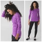 Lululemon  Swiftly Tech Long Sleeve Crew, Heathered Tender Violet Purple sz. 6 Photo 1