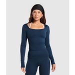 Gymshark Everyday Long Sleeve Midi Top Navy Size Medium Photo 10