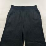 Soft Surroundings  Black Linen Wide Leg Pull On Pant M Photo 1