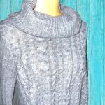 Jos. A. Bank Joseph A banks gray cable knit cowl neck flared hem sweater Photo 2