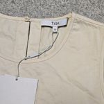 Tibi Womens Size 12 Open Shoulder Long Sleeve Tunic Top Cream 100% Cotton NWT Photo 9