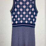 Red Valentino  Garavani Blue & Pink Polk-a-dot/Striped‎ Printed Mini Dress Photo 9