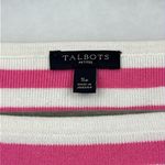 Talbots Petite Women's Square Neck Pink/White Striped Sz SP Photo 4