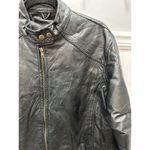Andrew Michael Black Leather Jacket Size 1XL Quilted Pattern Photo 3