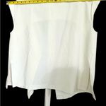 Lida Baday Cream Stretch Open Front Belted Jacket White Size 12 Photo 4