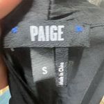 Paige Women's Black Pleated Faux-Wrap Bodysuit Size S V-Neck Short Sleeve Photo 7