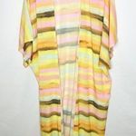 PLUSH Watercolor Sunset Kimono NWT in Large Yellow Photo 0