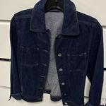 Prada Blue Denim Jacket with shadow Zebra Print Photo 0