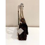 Kurt Geiger NWT Kensington Frayed Edges Chain Straps Tweed Bag Red Large Photo 3