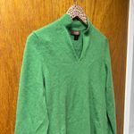Victor Alfaro Cashmere Polo Collar Long Sleeve Knit Sweater Kelly Green XL Photo 3