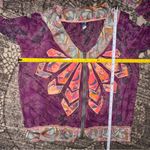 Maaji  Women’s Size L Purple Snakeskin Horse Print Mesh Full Zip Jacket Photo 5