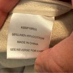 Knot Sisters  Cotton/Linen Lana Jumpsuit in Natural Blue Striped Size Medium Photo 7