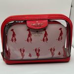 Kate Spade Out Of Stock Vintage Lobster Print Set Of NWOT  NY Cosmetic Makeup Bag Photo 0