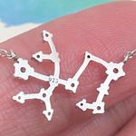 Sterling Silver Sagittarius Constellation Pendant 925  Dainty Necklace Photo 8