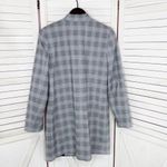 Carolina belle Plaid Long Line Blazer Jacket Blue Small Open Glen Check Photo 8