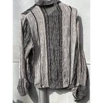 Dress Barn Vintage  Women’s Size M Medium Shirt Top Blouse Black Brown Western Photo 10