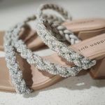 Madden Girl NWT Women's  heel Sparkly White and Silver Sandals Size 8 Photo 0