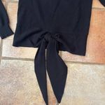 WAYF  Milo Knot Sweater Black Crew Neck Long Sleeve Size Small Photo 2