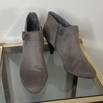 Fioni grey buckle strap heeled ankle booties size 8.5 Photo 0