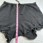 Chaser Black Women’s Soft Cozy High Waist Ruffle Hem Drawstring Shorts Photo 4