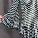 Covington  Y2K Stretch Pleated Houndstooth Long Sleeve Top Photo 2