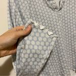 Hill House  Blue and White Scalloped Blouse medium Photo 2