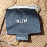 Maeve  Anthropologie Womens Yellow‎ White Striped Tai Cowl Neck Sweater Medium Photo 3