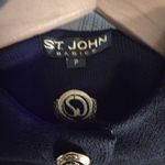 St. John Basics Black Cardigan Blazer Gold Button Long Sleeve Size P *As Is Photo 3
