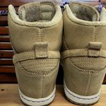 Nike  Dunk Sky Hi Filbert Green Suede Wedge Shoes  Purple Laces Swoosh 6.5 Photo 8