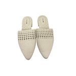 Birdies Shoes White Woven Slip On Mule Slides Flats Size Women's 9 Photo 1