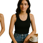 Citizens of Humanity BUNDLE OF 2! ISABEL RIBBED TANK TOPS BLACK/WHITE XS/S EUC Photo 0