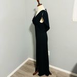 ZARA Bloggers Fav Black Prom Elegant Open Back Fluid Neck Knit Maxi Dress Sz L Photo 4
