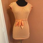 Abercrombie & Fitch NWOT  Orange Geometric Pattern Tie Waist Blouse Y2K Vintage Photo 2