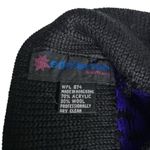 EDELWEISS SKIWEAR Winter Hat Black Purple Geometric Knit Pattern VINTAGE Unisex Photo 4