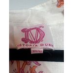 Victoria Dunn Cotton Floral Print Maxi Dress XS/M Lined Kaftan Preppy Old Money White Size undefined Photo 3