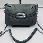 B Makowsky B. Makowski Green Croco Embossed Vintage Chain/Leather Strap Crossbody Photo 1
