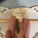 Sézane Sezane Francia Silk Embroidered Blouse Ecru Cream Size Small Preppy Classic Photo 3