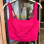 Abercrombie & Fitch Abercrombie corset crop top poplin barbie pink adjustable straps asymmetrical Photo 7