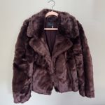 1. State  NWT | Faux Mink Fur Coat in Dark Wine | L Photo 2