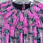 Piper & Scoot  Women’s MuMu Pink Black brown Floral lined Dress Sz small Photo 2