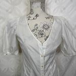 French Connection  Armina‎ Poplin Short Puff Sleeve Top Size XS NWT Photo 8