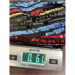 AQUA  Sequin Stripe Crop Top V Neck Spaghetti Strap Black Women's Size M Photo 10