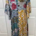 Umgee NWT‎  Boho Patchwork Floral Maxi Dress Size Small Multicolor Bell Sleeve Photo 0