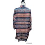 Wallflower Floral Sheer Coverup Cardigan Ruana Boho Size XL Blue Photo 3